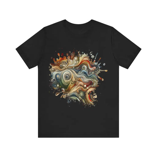 Swirling Illusions - Jersey Short Sleeve Tee - Black / S