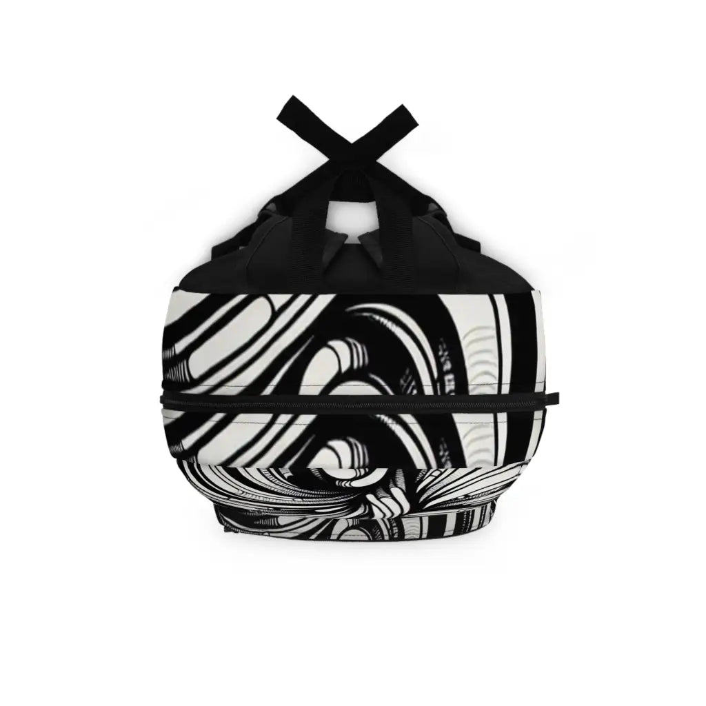 Swirling Patterns in Monochrome Backpack One size Bags