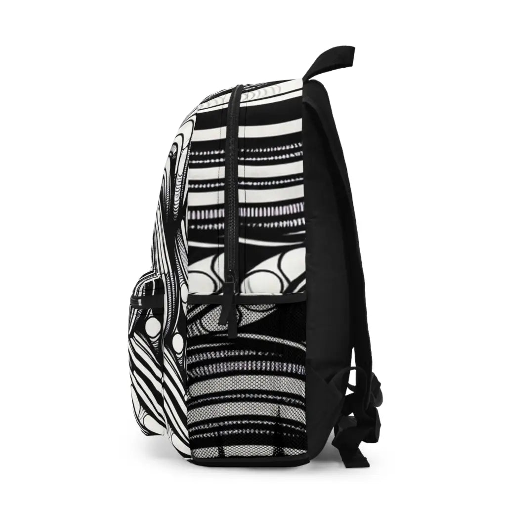 Swirling Patterns in Monochrome Backpack One size Bags