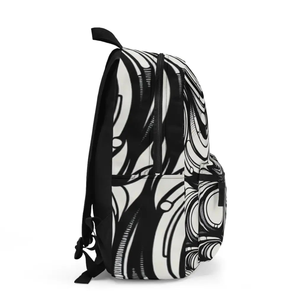 Swirling Patterns in Monochrome Backpack One size Bags