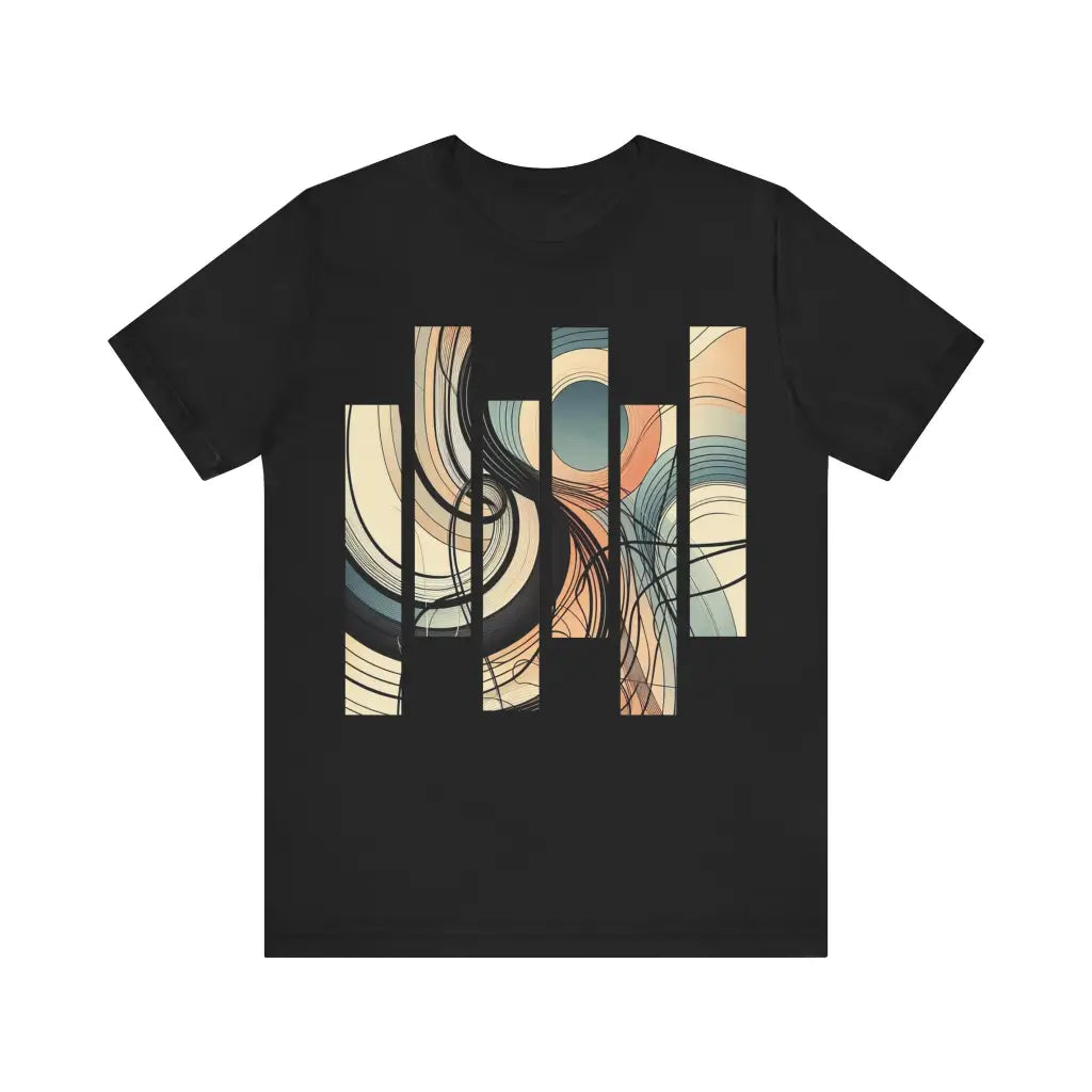 Swirling Patterns in Motion Jersey Short Sleeve Tee Black