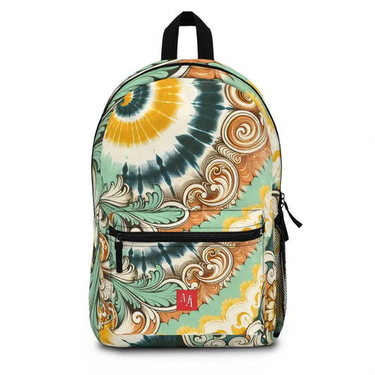 Swirling Petals and Ombre Waves Backpack One size Bags