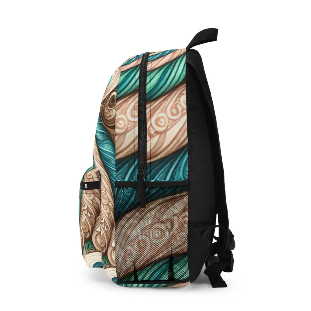 Swirling Sands and Ocean Whispers - Backpack - One size