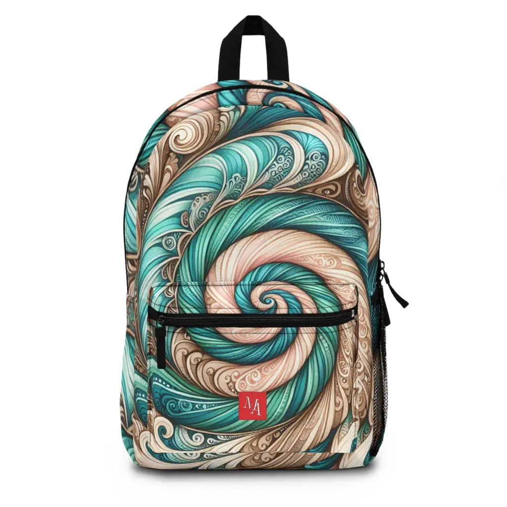 Swirling Sands and Ocean Whispers - Backpack - One size