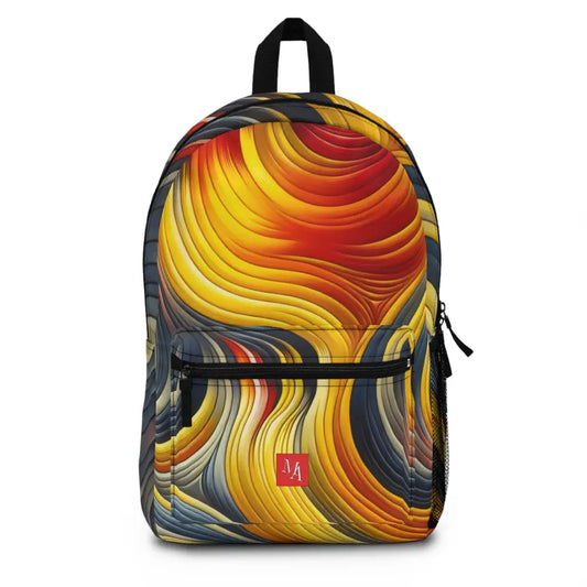 Swirling Spectrum Waves Backpack One size Bags