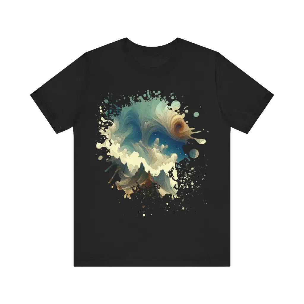 Swirling Vistas and Peaks - Jersey Short Sleeve Tee - Black