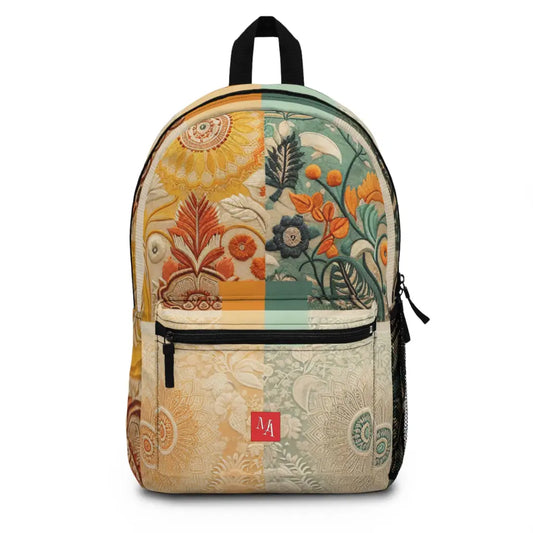 Textured Garden Mosaic Backpack One size Bags