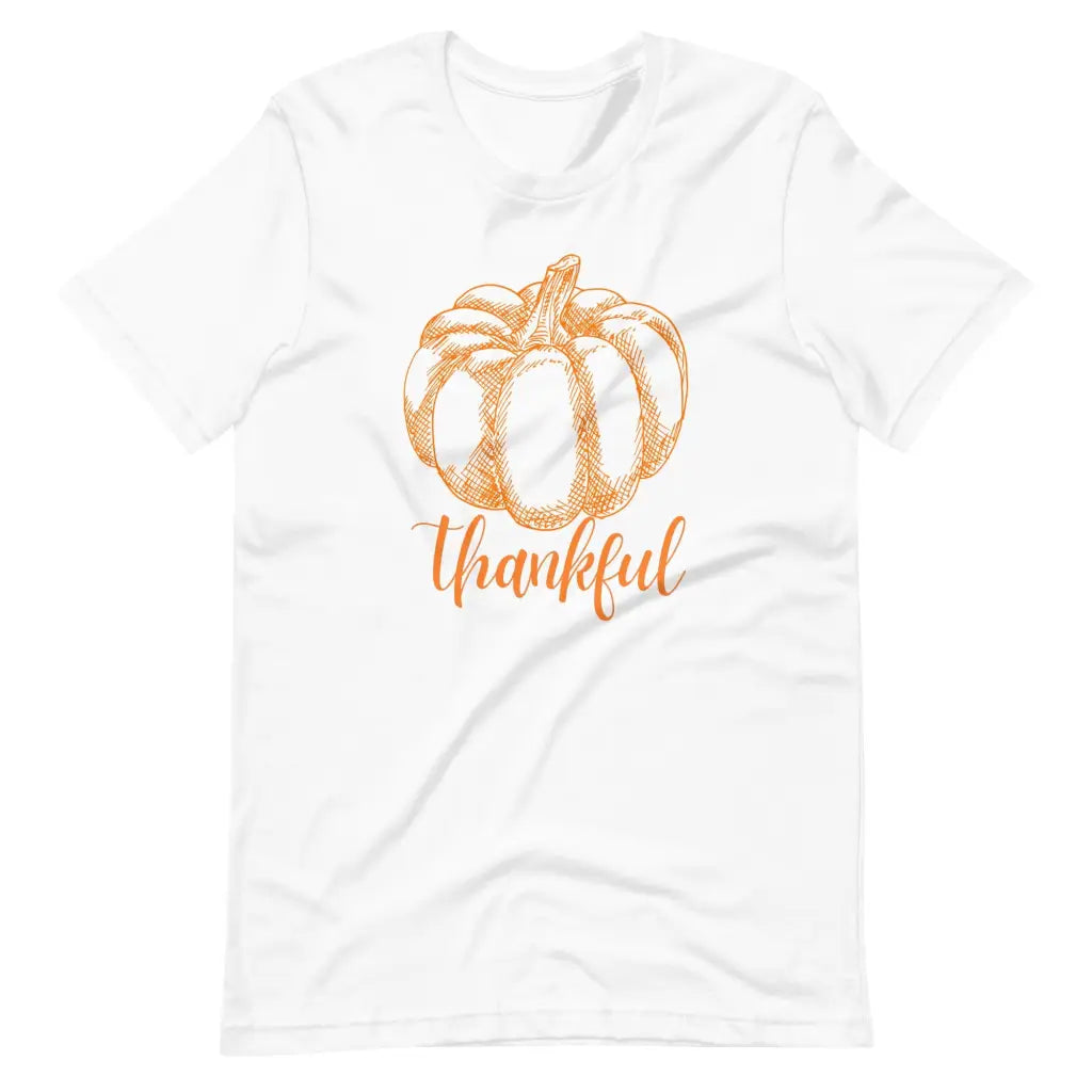 Thankful Pumpkin t-shirt - White / S - T-Shirt