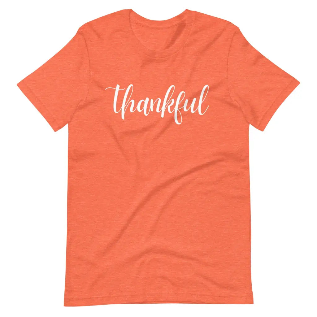 Thankful t-shirt - Heather Orange / S - T-Shirt