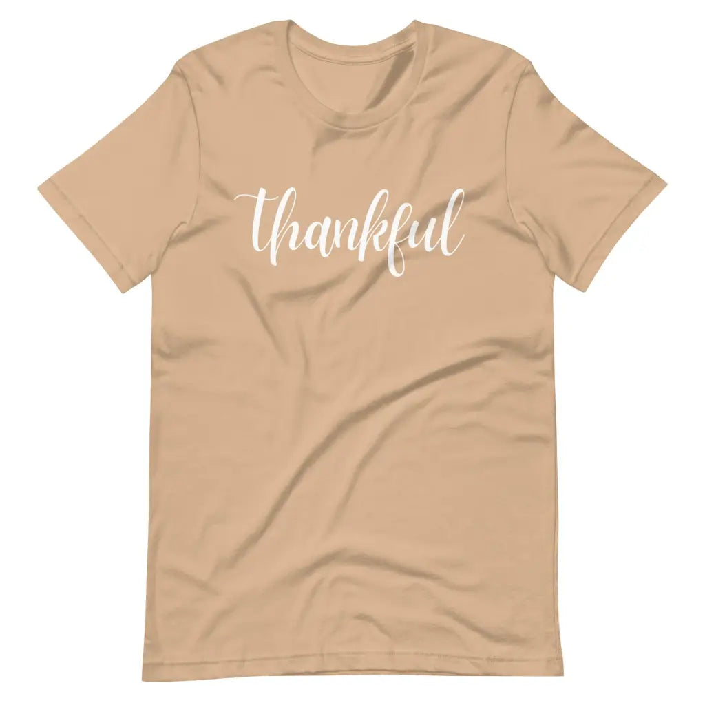 Thankful t-shirt - Tan / S - T-Shirt