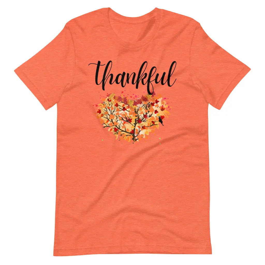 Thankfulness Fall t-shirt - Heather Orange / S - T-Shirt