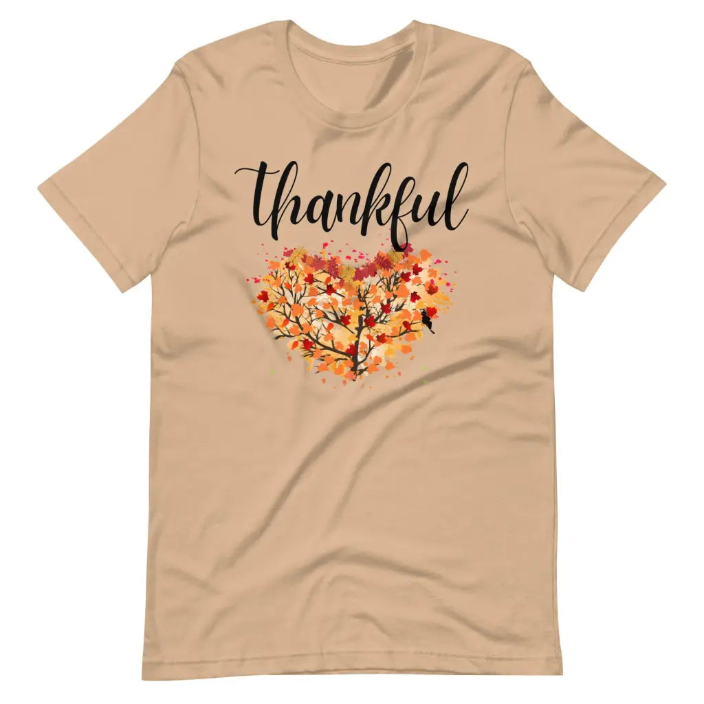 Thankfulness Fall t-shirt - Tan / S - T-Shirt