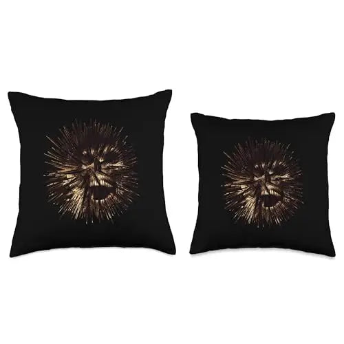 Thorned Reflection: The Mask of Vulnerability Throw Pillow