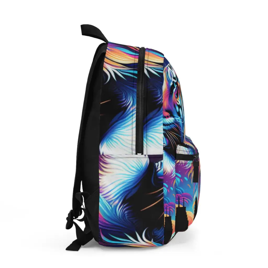 Tiger Among the City Lights Backpack One size Bags