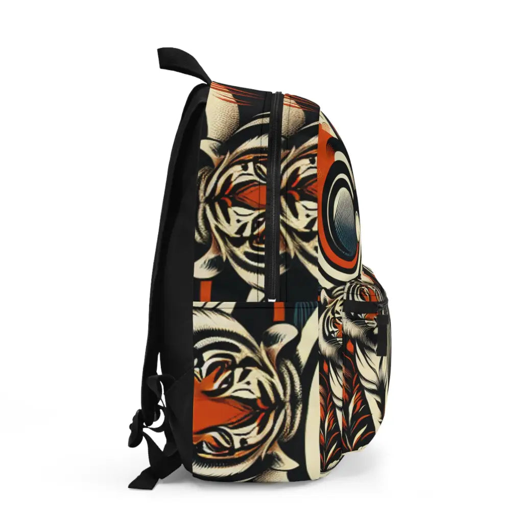 Tiger in an Artistic Jungle Backpack One size Bags