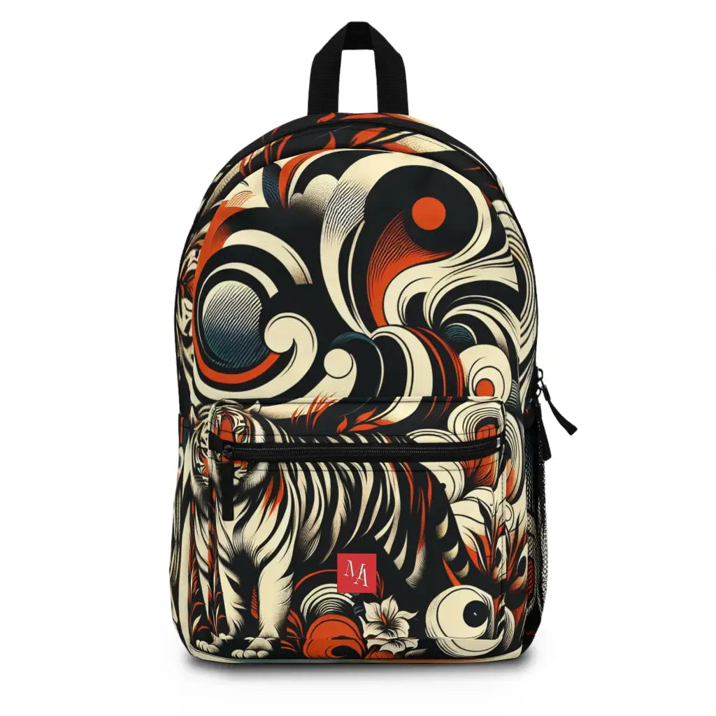 Tiger in an Artistic Jungle Backpack One size Bags