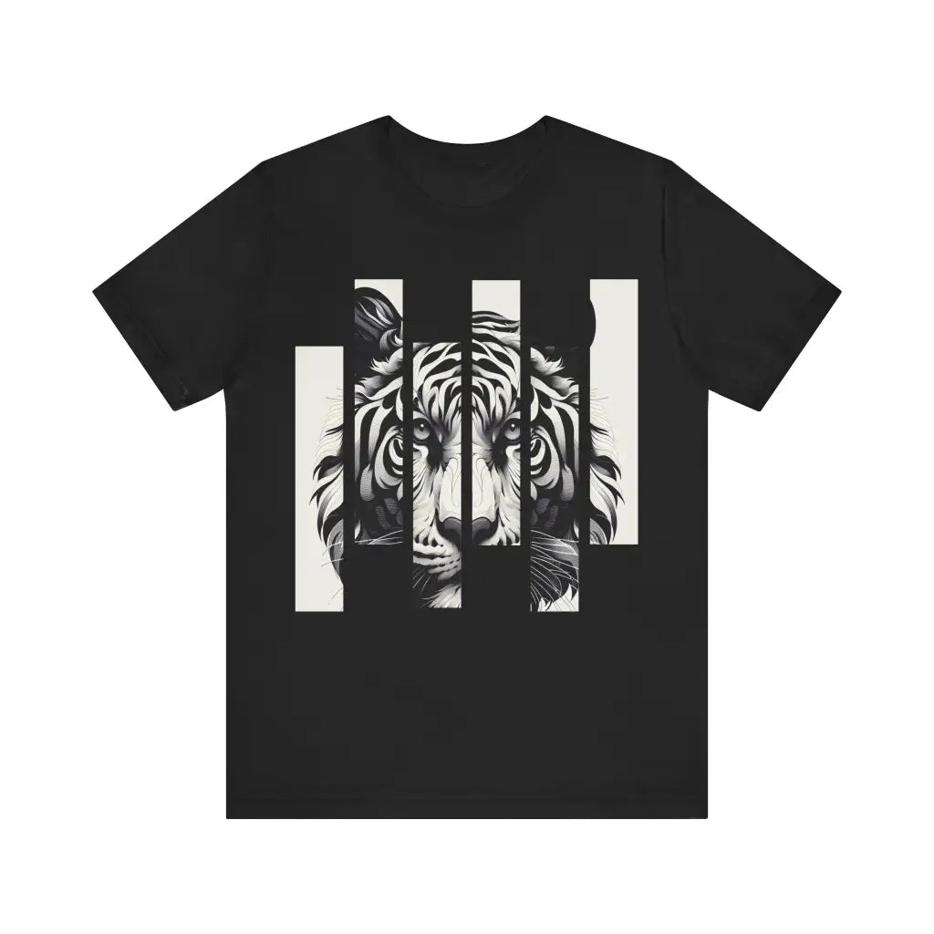 Tiger in Stripes Jersey Short Sleeve Tee Black / S T Shirt