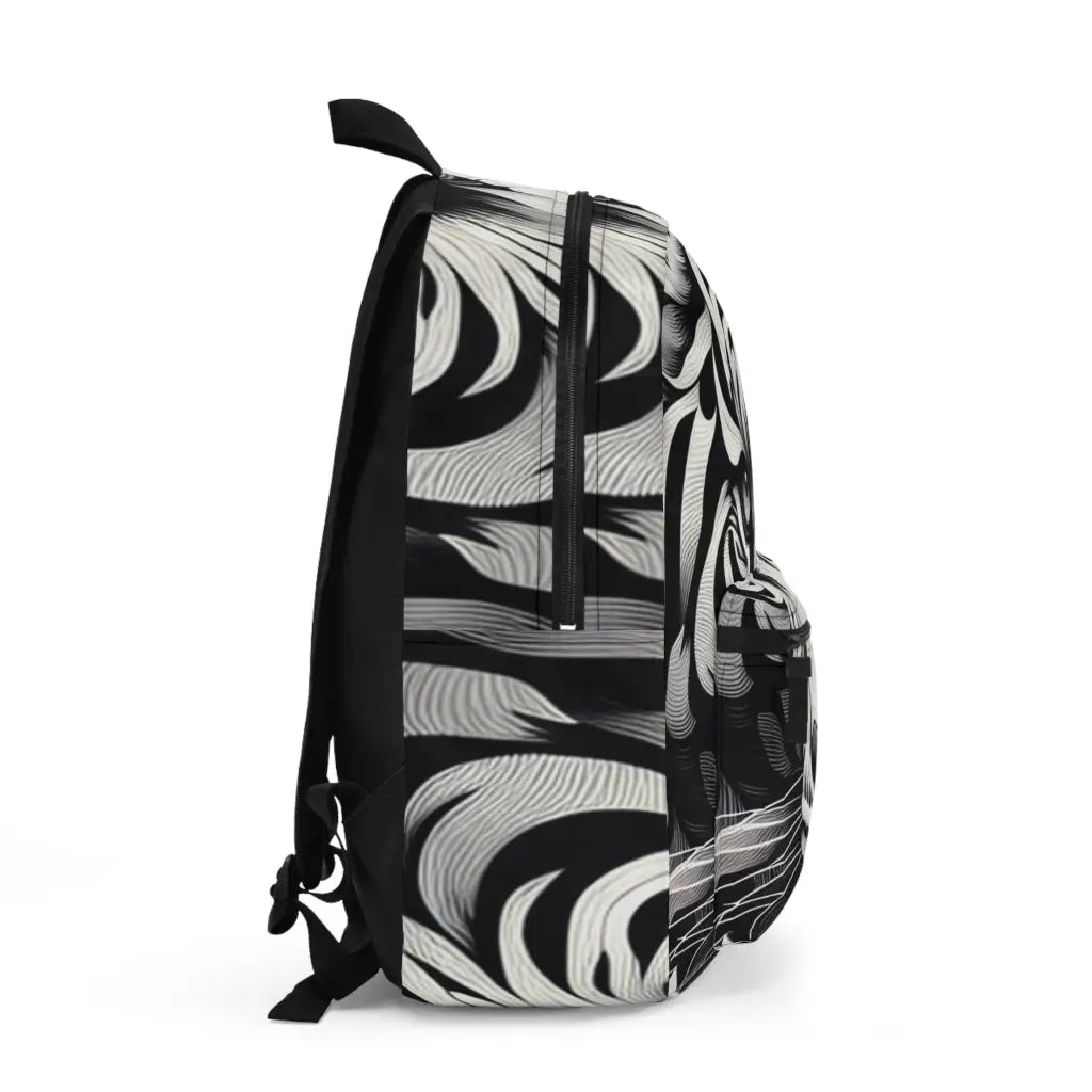 Tiger’s Gaze in Monochrome Backpack One size Bags
