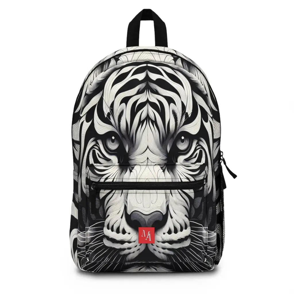 Tiger’s Gaze in Monochrome Backpack One size Bags