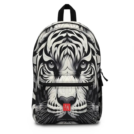 Tiger’s Gaze in Monochrome Backpack One size Bags