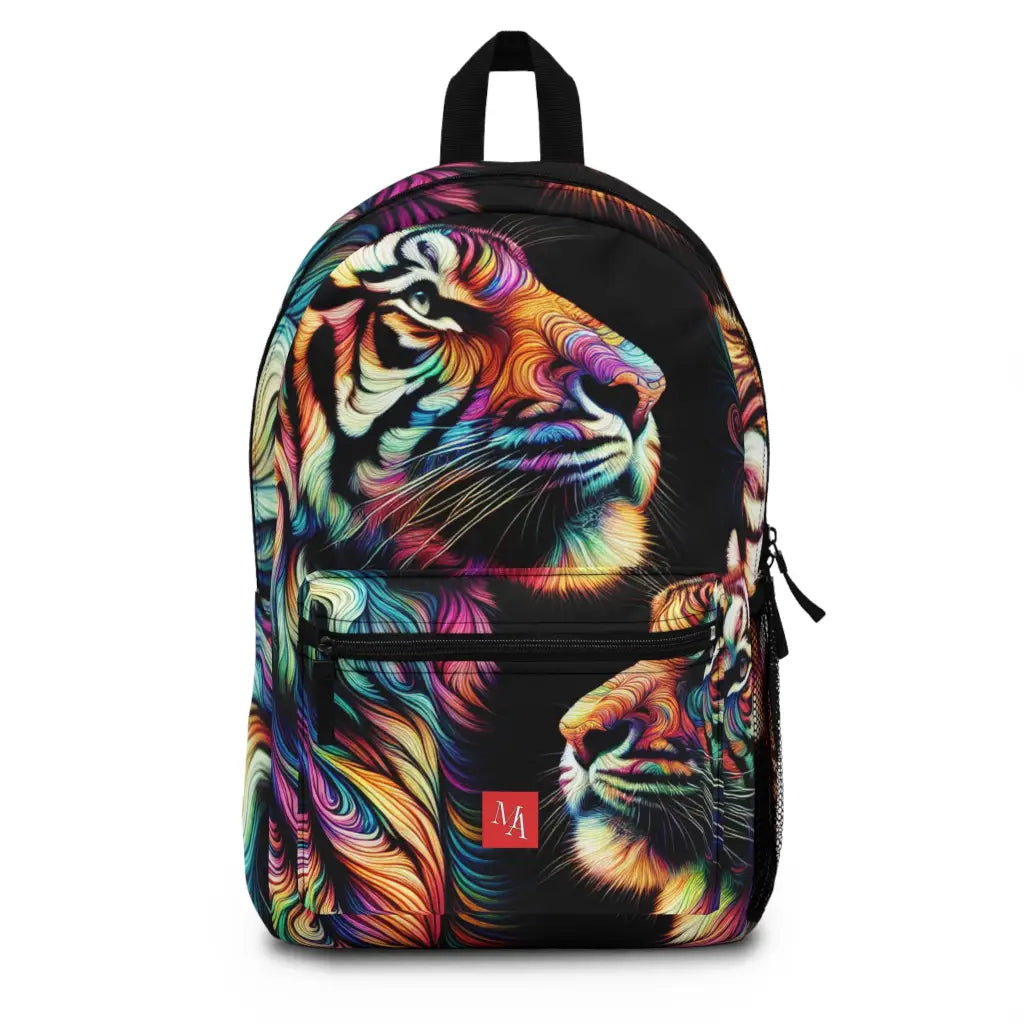 Tigers in a Kaleidoscope of Patterns Backpack One size Bags