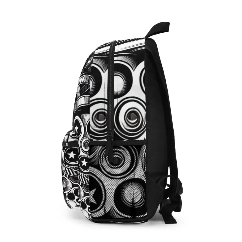 Timeless Journey in Black and White Backpack One size Bags
