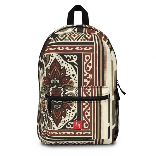 Traditional Patterns in Earthy Tones - Backpack - One size