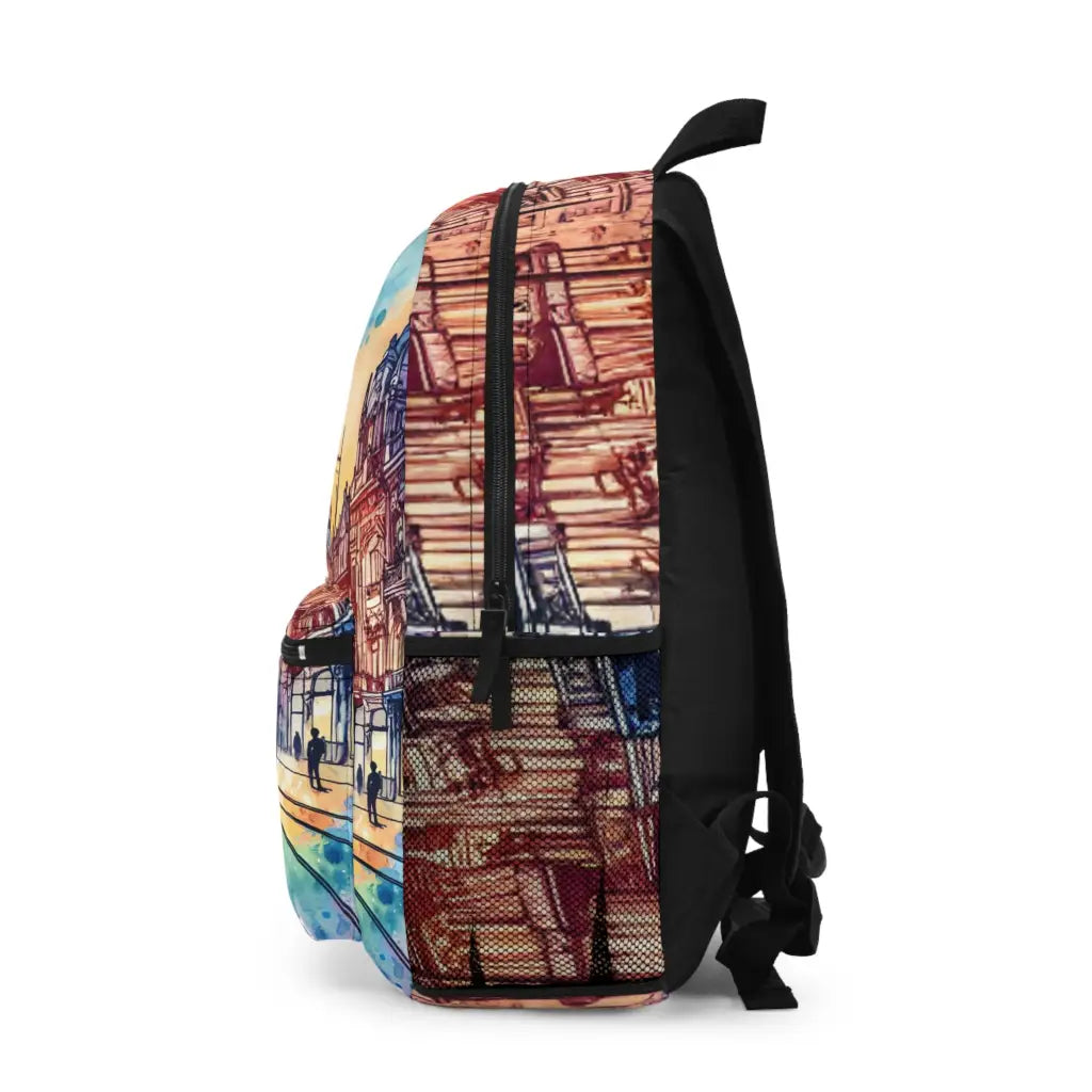 Tramway Journey Through Artistic Streets Backpack One size