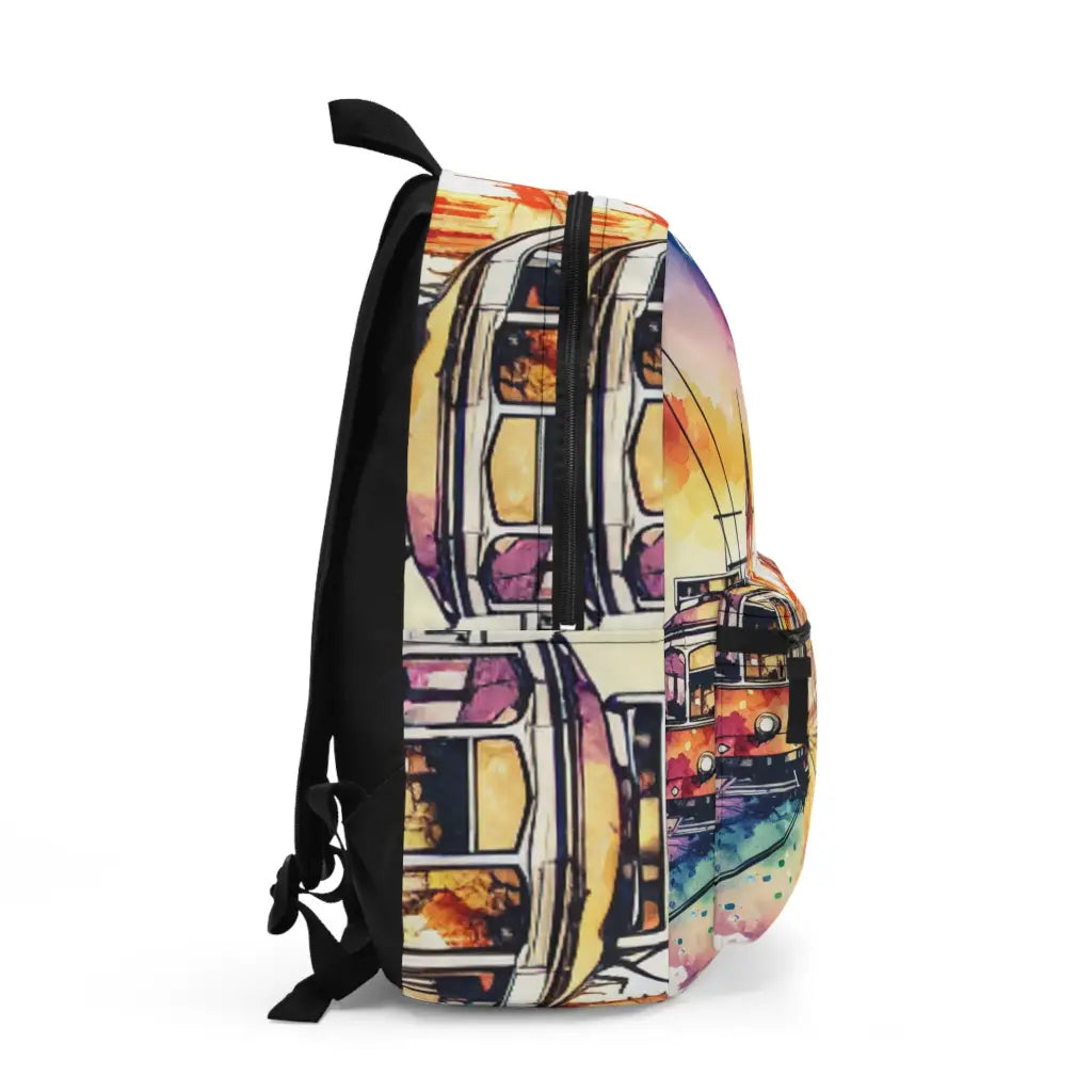 Tramway Journey Through Artistic Streets Backpack One size