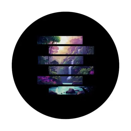 Tranquil Falls: Oasis in the Forest PopSockets Swappable