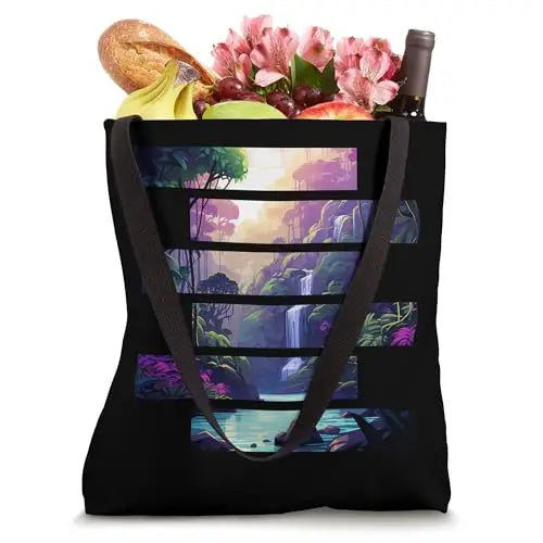 Tranquil Falls: Oasis in the Forest Tote Bag Apparel