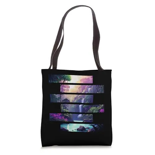 Tranquil Falls: Oasis in the Forest Tote Bag Apparel
