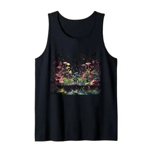 Tranquil Garden: A Sanctuary of Serenity Tank Top Apparel