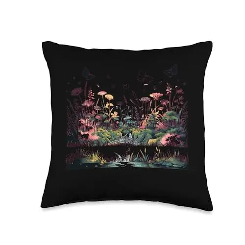 Tranquil Garden: A Sanctuary of Serenity Throw Pillow Home