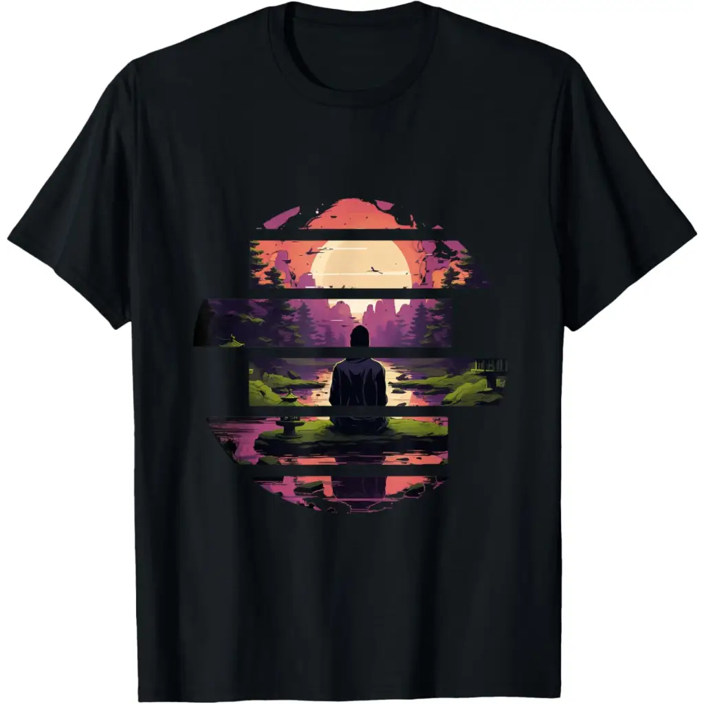 Tranquil Horizon: Meditation at Sunset T-Shirt