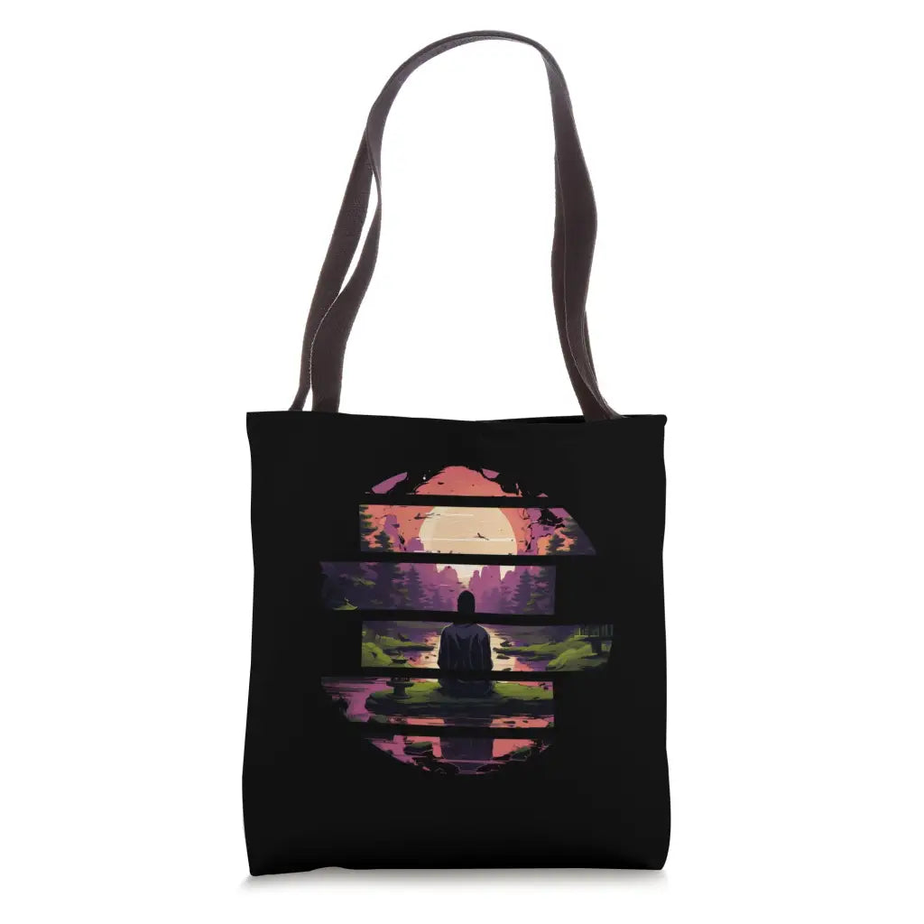 Tranquil Horizon: Meditation at Sunset Tote Bag