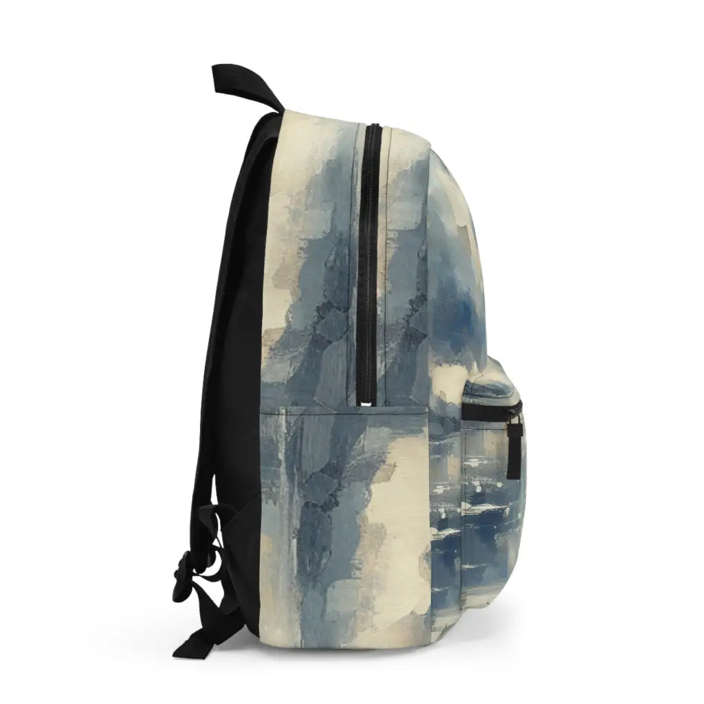 Tranquil Horizon Painted Canvas Backpack One size Bags