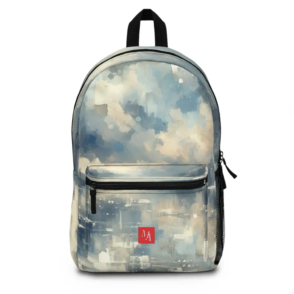 Tranquil Horizon Painted Canvas Backpack One size Bags