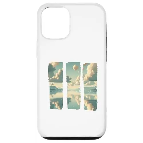 Tranquil Reflections: Serene Lake and Mountain Range Case