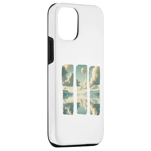 Tranquil Reflections: Serene Lake and Mountain Range Case