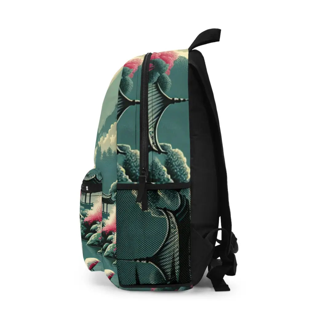 Tranquil Reverence in a Timeless Garden Backpack One size