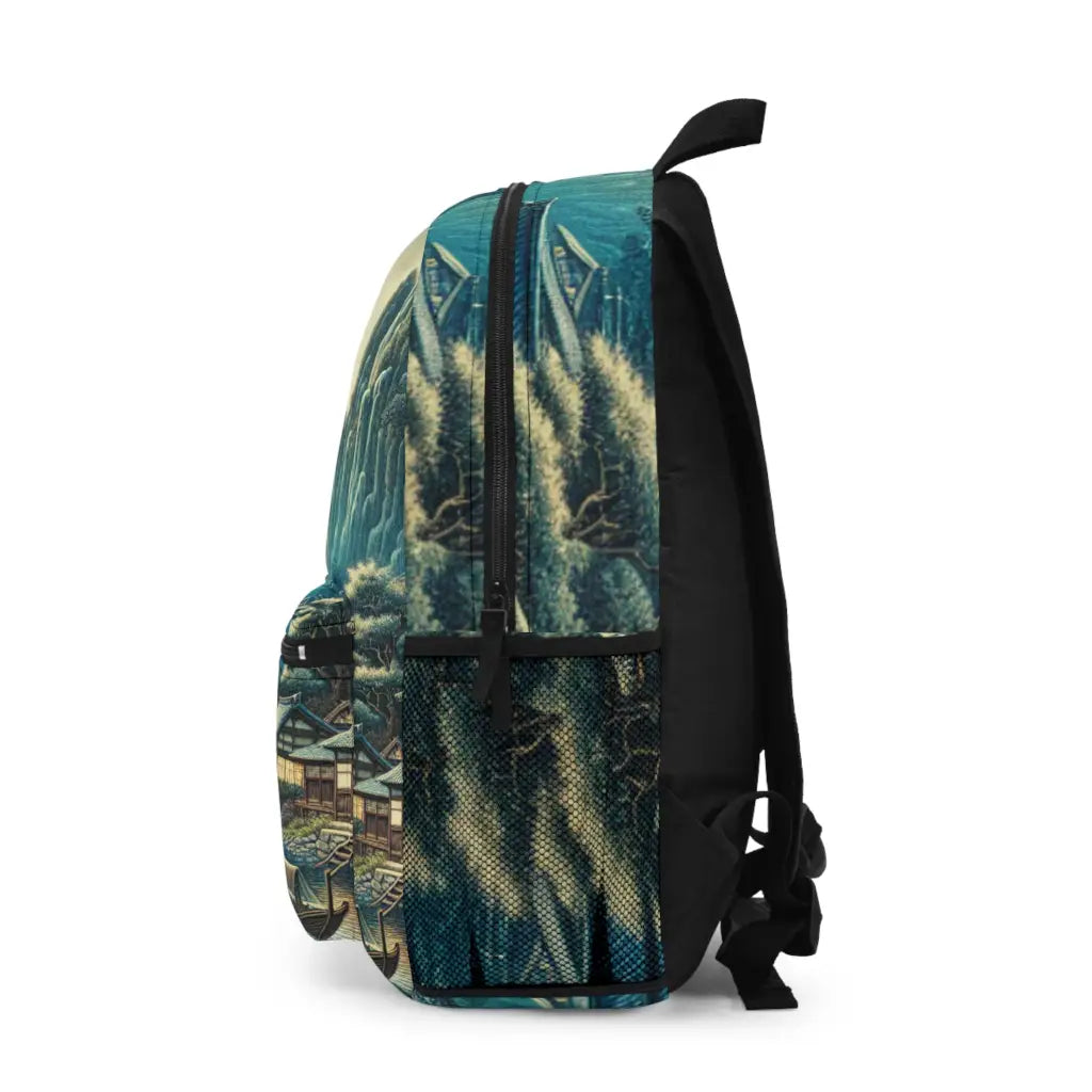 Tranquil Village by the Water Backpack One size Bags