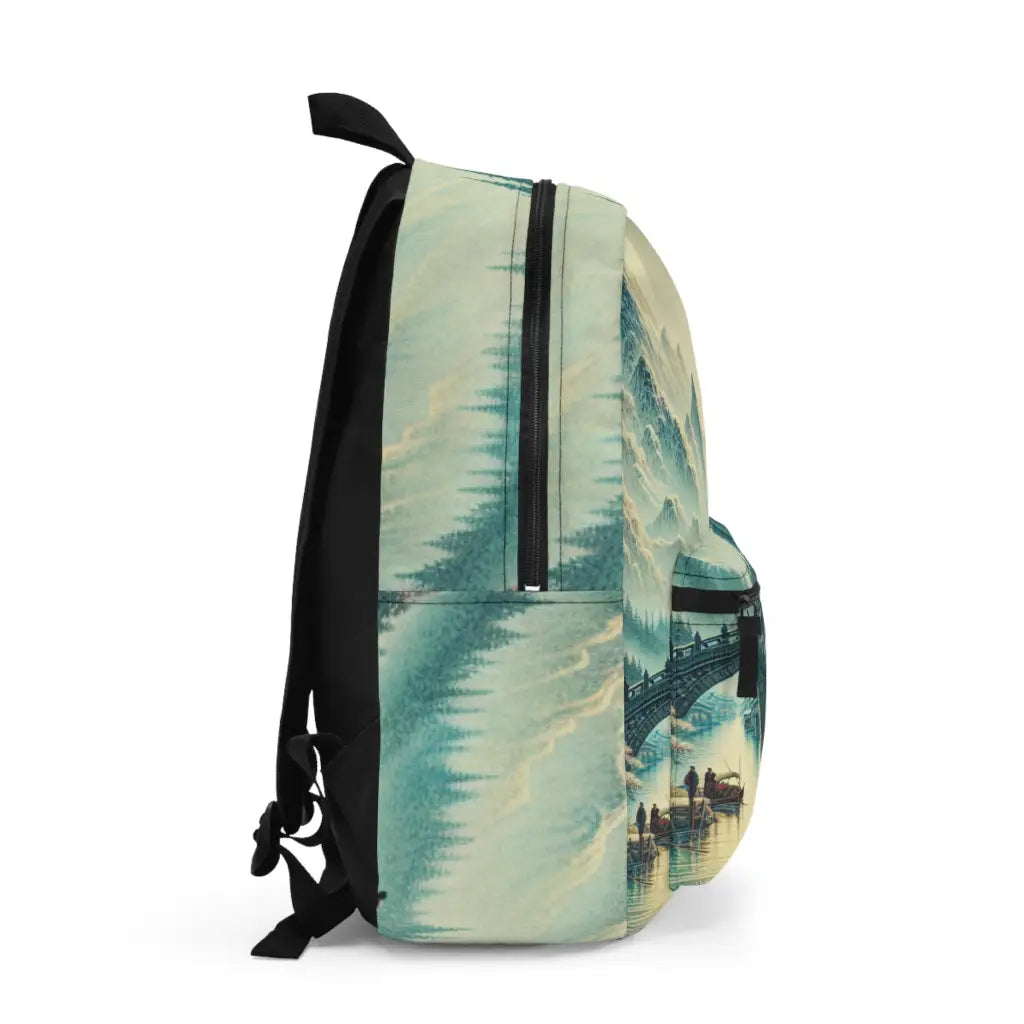 Tranquil Village by the Water Backpack One size Bags