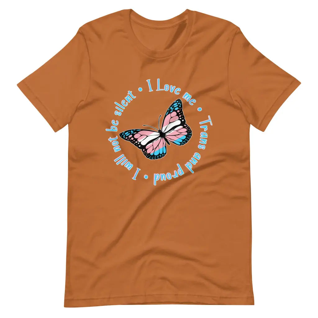 Trans and Proud Butterfly t-shirt - Toast / S - T-Shirt