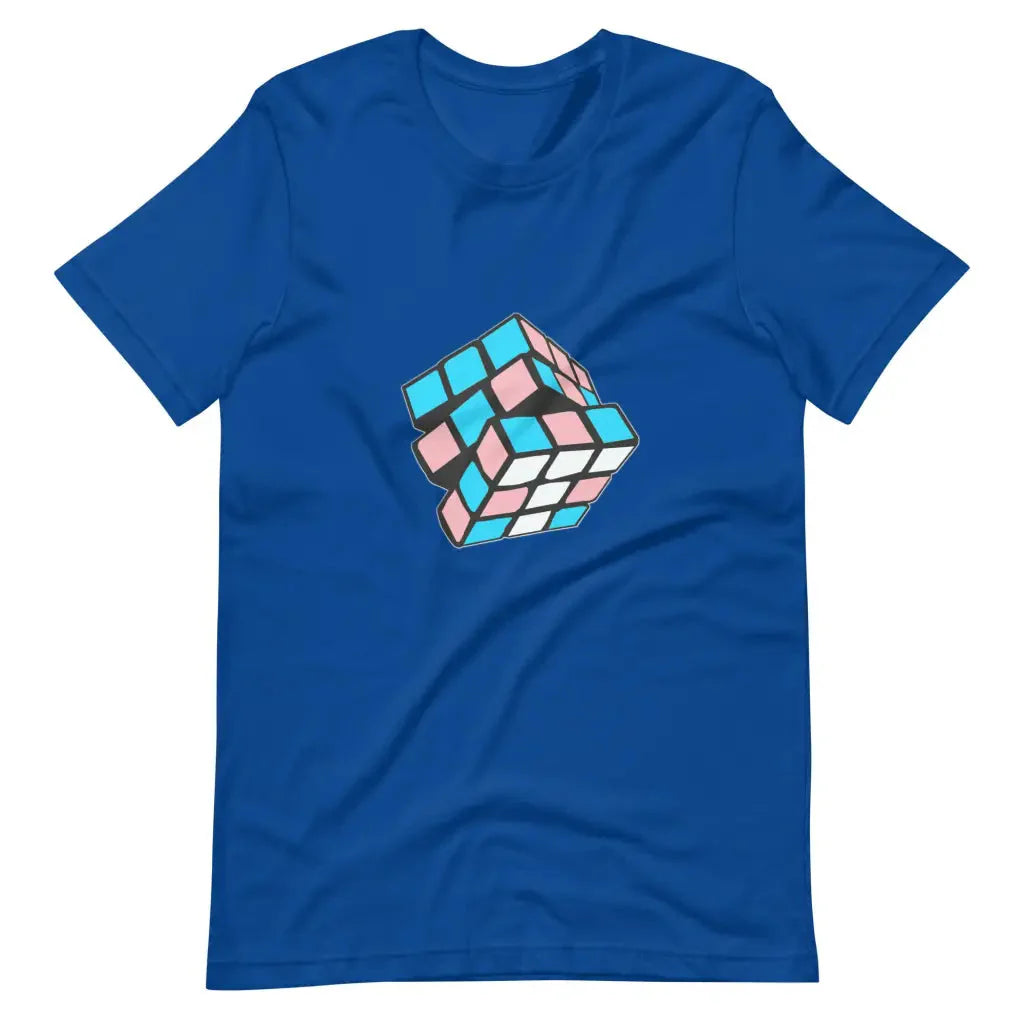 Trans Flag Rubik’s Cube Transitioning t-shirt - True