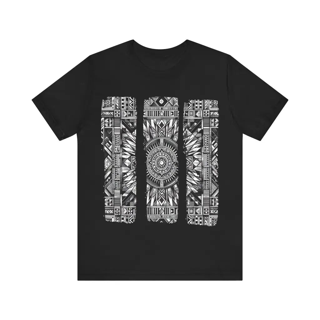 Tribal Mandala Precision - Jersey Short Sleeve Tee - Black