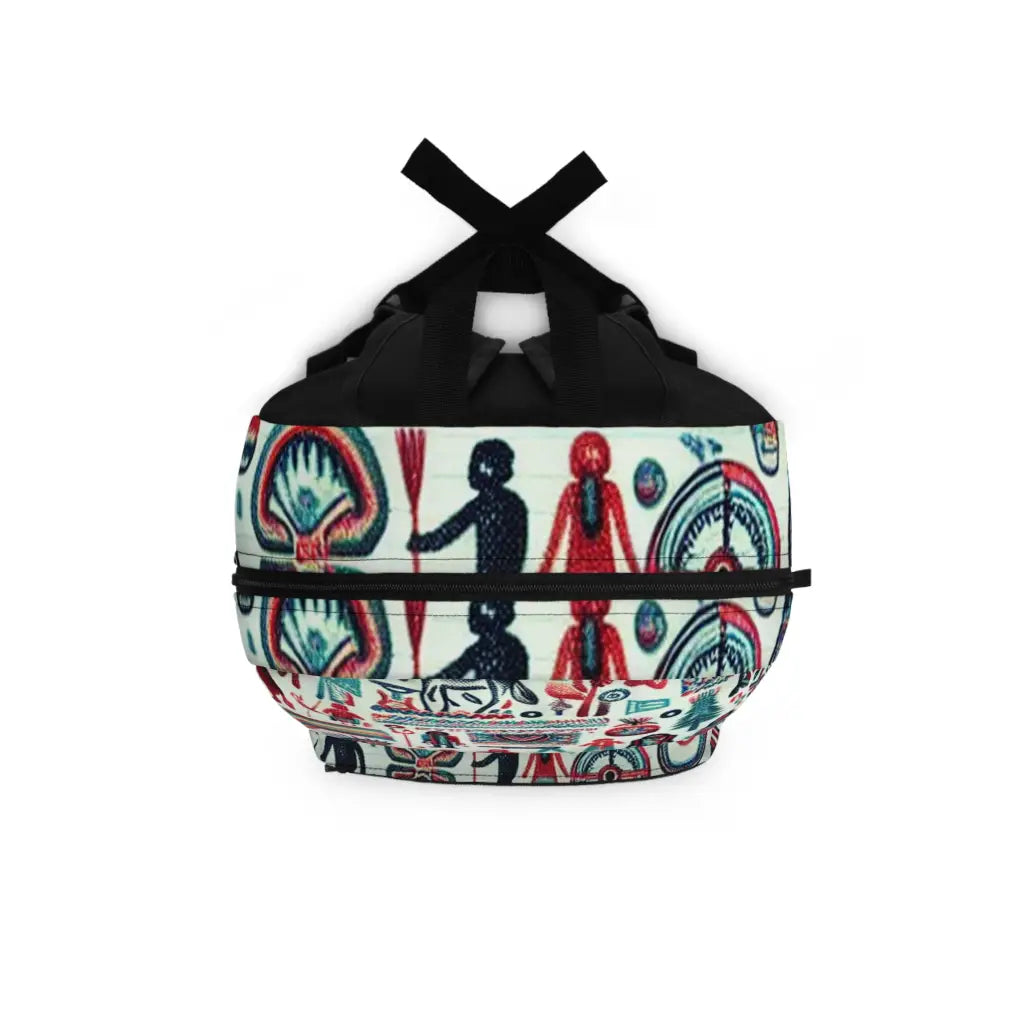 Tribal Mosaic of Life and Culture - Backpack - One size