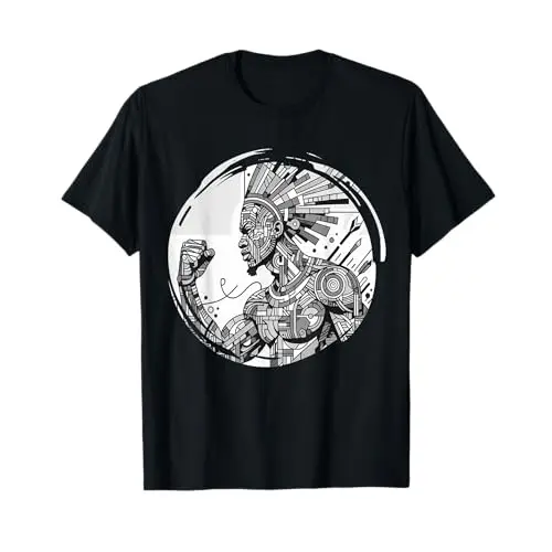 Tribal Power: Futuristic Strength T Shirt Apparel