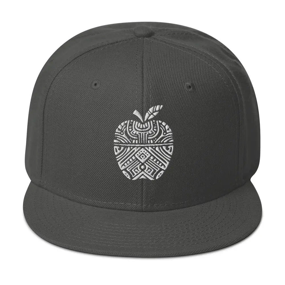 Tribal Wisdom: Knowledge Symbol Snapback Hat - Charcoal gray