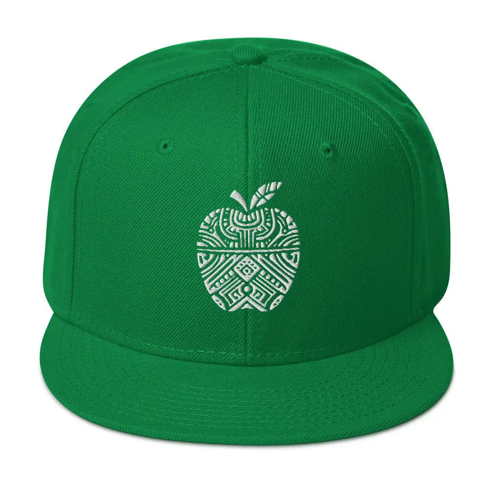 Tribal Wisdom: Knowledge Symbol Snapback Hat - Kelly Green